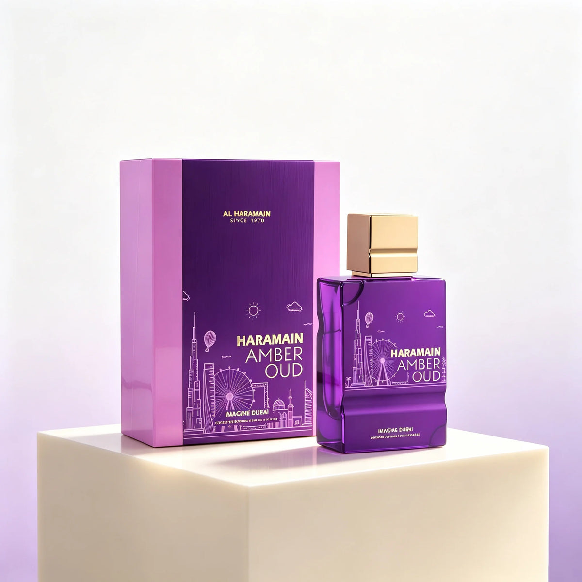 Al Haramain Amber Oud Imagine Dubai Extrait De Parfum Spray for Unisex – Warm Oriental Amber, Oud & Woody Scent, Powerful Long-Lasting Sillage, Perfect Eid & Anniversary Gift, 3.4 Fl oz / 100 ml