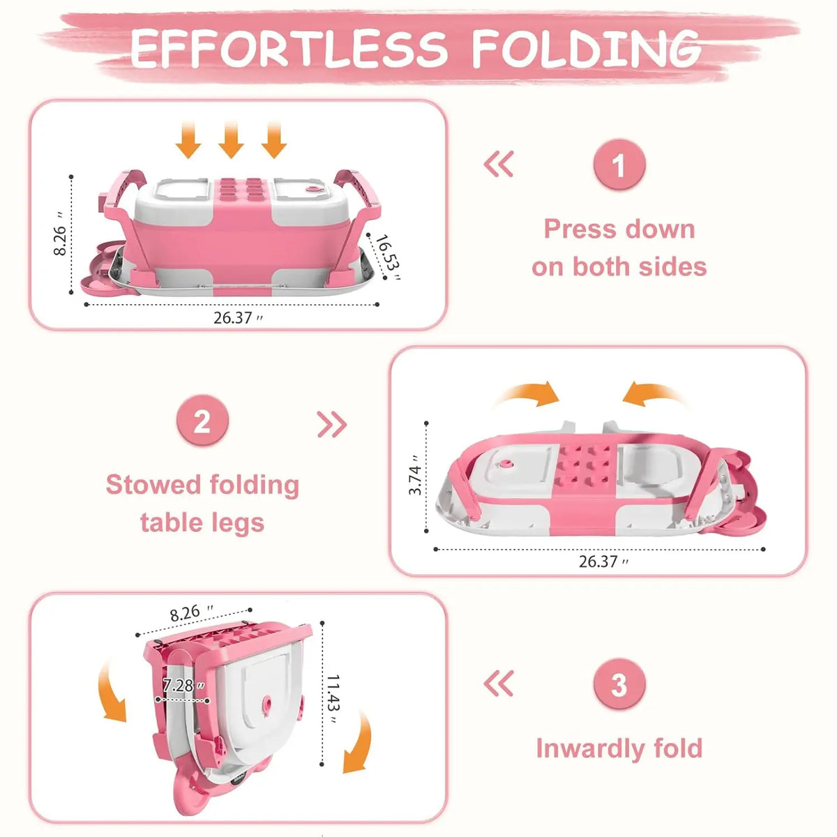 Newborn Collapsible Baby Bathtub Portable Travel Tub with Thermometer And Soft Floating Cushion Drain Hole Baby Tubs
