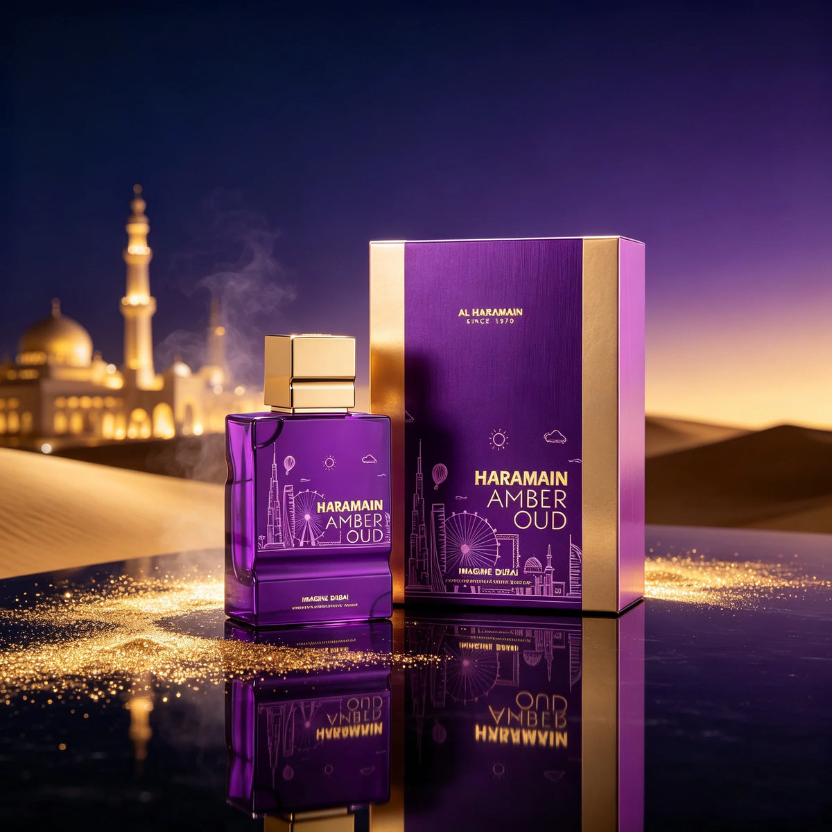 Al Haramain Amber Oud Imagine Dubai Extrait De Parfum Spray for Unisex – Warm Oriental Amber, Oud & Woody Scent, Powerful Long-Lasting Sillage, Perfect Eid & Anniversary Gift, 3.4 Fl oz / 100 ml
