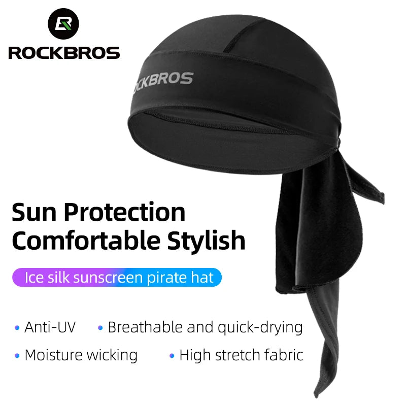 ROCKBROS Cycling Bicycle Bandana Breathable Wicking Elasticity Men Women Outdoor Running Hiking Sunscreen Cap Headwear Headband