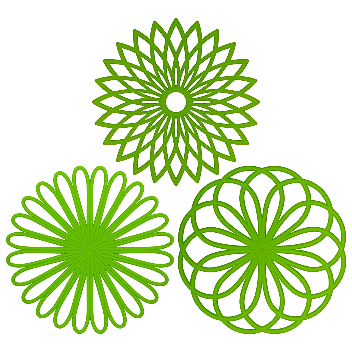 New Silicone Trivet Mat Geometric Flower Woven Pads Durable Insulated Non Slip Heat Resistance Placemat Table Protect Decoration