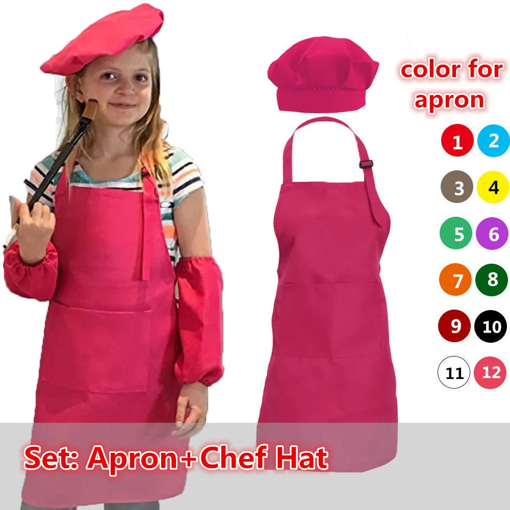 Personalized Chef Apron and Chef Hat Set, Custom Apron For Boys Girls Kids Little Chef, Custom Birthday Gifts With Name