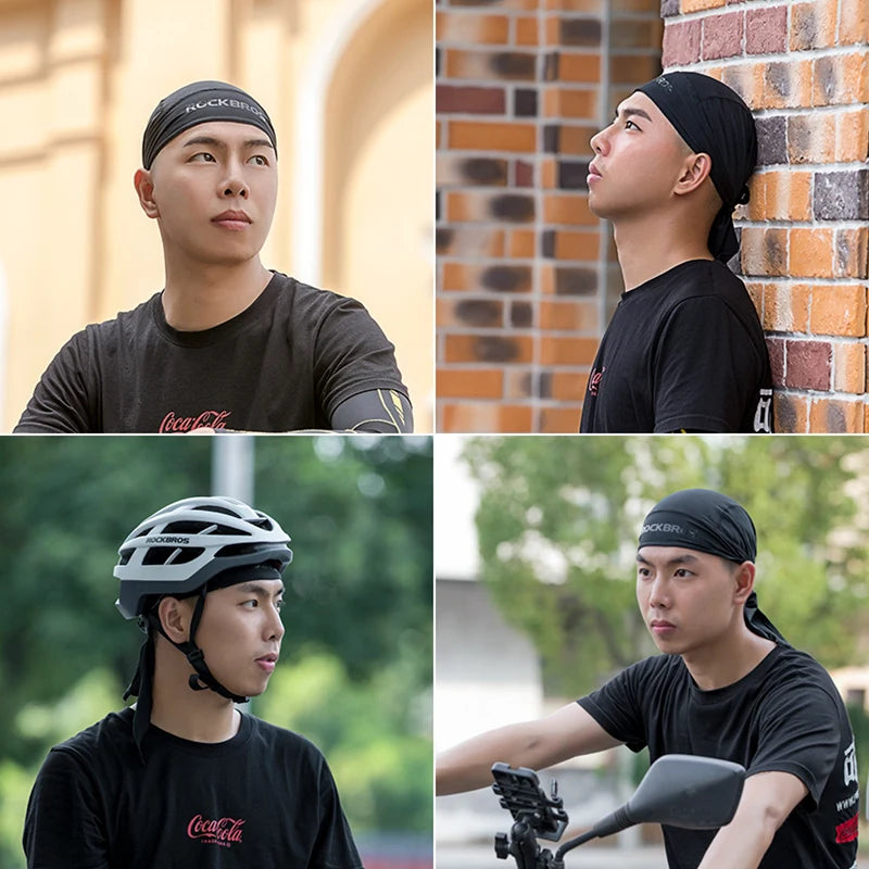 ROCKBROS Cycling Bicycle Bandana Breathable Wicking Elasticity Men Women Outdoor Running Hiking Sunscreen Cap Headwear Headband