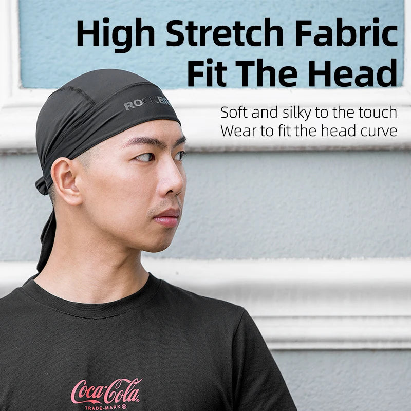 ROCKBROS Cycling Bicycle Bandana Breathable Wicking Elasticity Men Women Outdoor Running Hiking Sunscreen Cap Headwear Headband