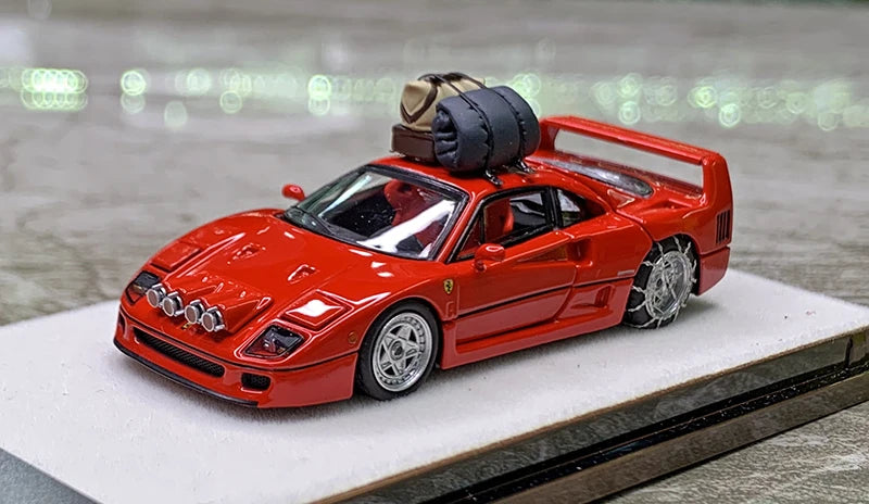 PGM 1:64 F40 Christmas Edition Alloy Fully Open Limited to 999 Pieces Simulation Resin Alloy Static Car Model Toys Gift