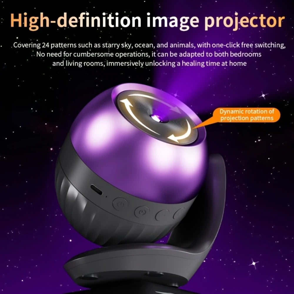 HD Ocean Galaxy Projector USB 5V Removable LED Light for Bedroom Living Room Home Theater - Ambience Lighting Christmas Gift