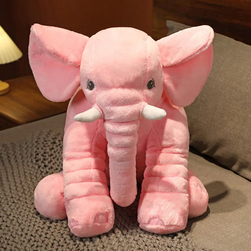 1PC 40cm 60cm Cute Plush Elephant Doll Toy Kids Play Back Cushion Cute Stuffed Elephant Child Accompany Doll Girl Christmas Gift