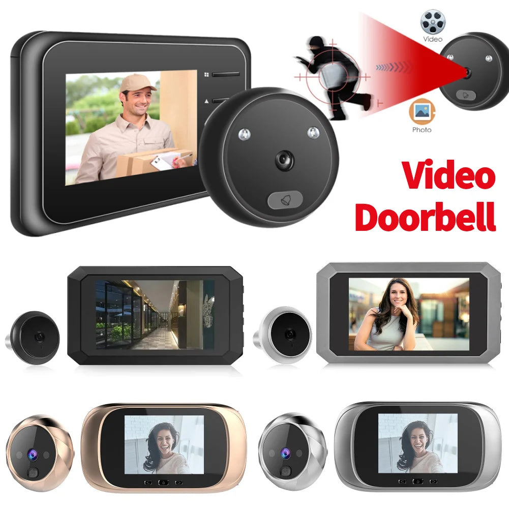 Digital Magic Eye Electronic Viewfinder Night Vision Video Digital Door Viewer 1400mAh Build-in Lithium Battery 1080P Camera