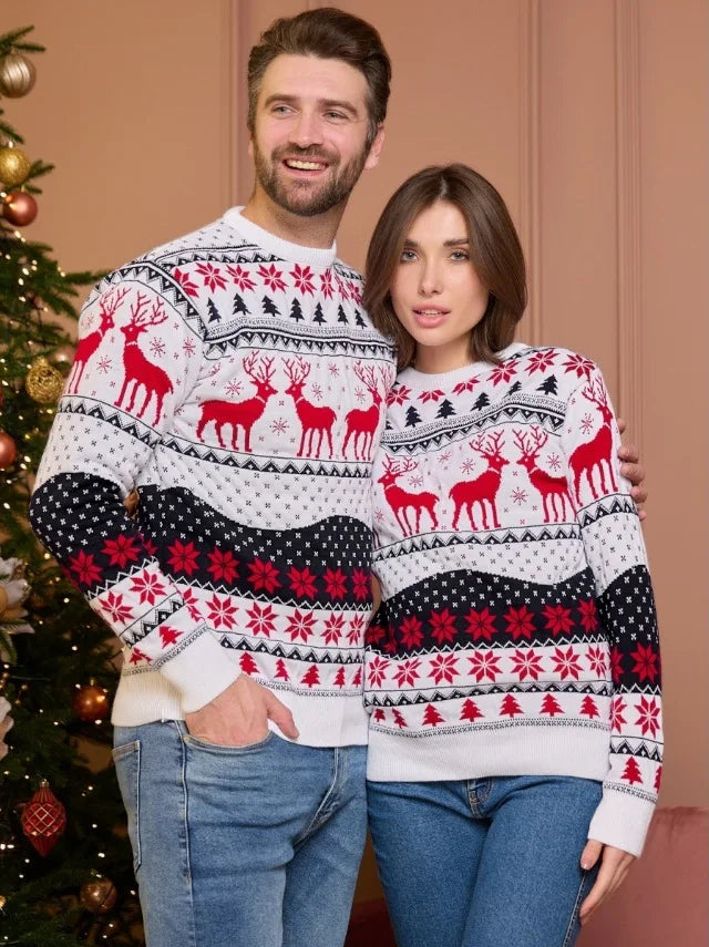 2026 New Women Men Kids Christmas Sweaters Casual Soft Jumpers Warm Thicken Matching Outfits Pullover Knitwear Xmas Family Look