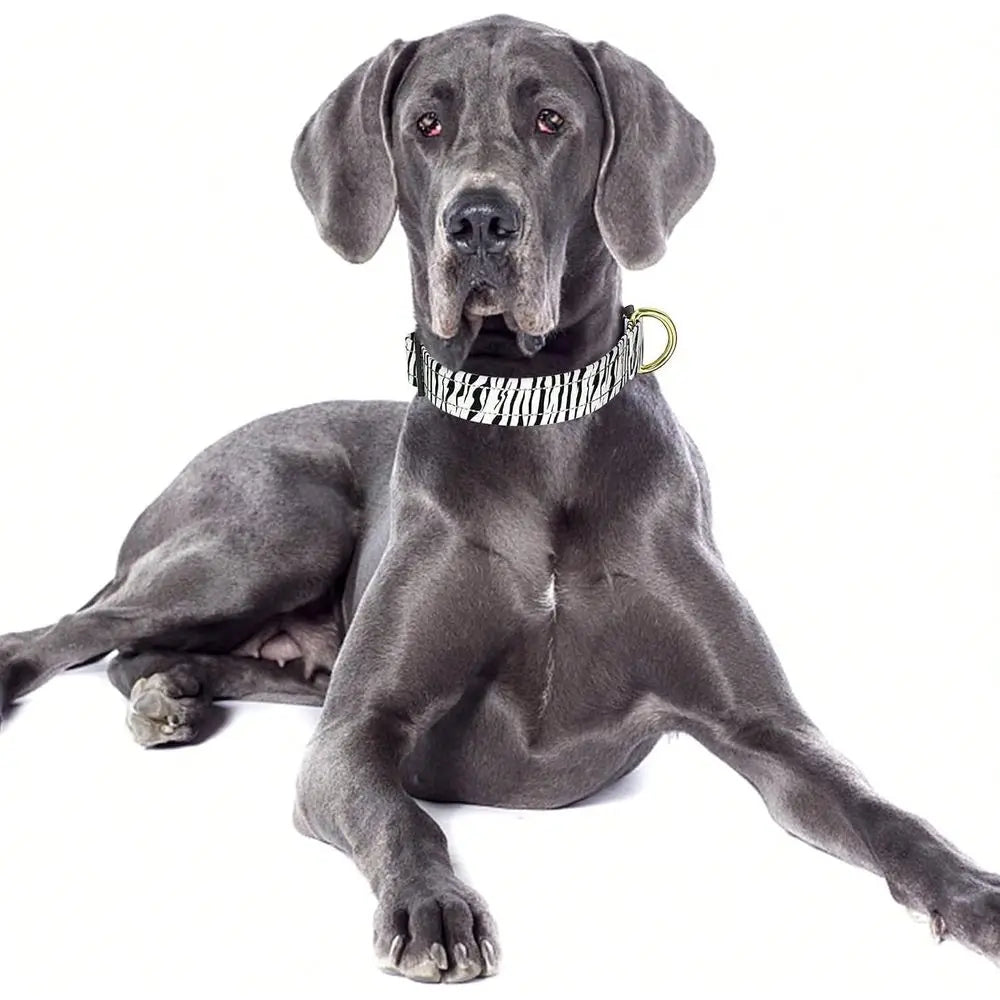 Reflective Dog Collar For Large Dogs, Cute Boho Adjustable HeavyDuty Nylon Puppy Collar For Boy And Girl Female, Soft Pet Acces