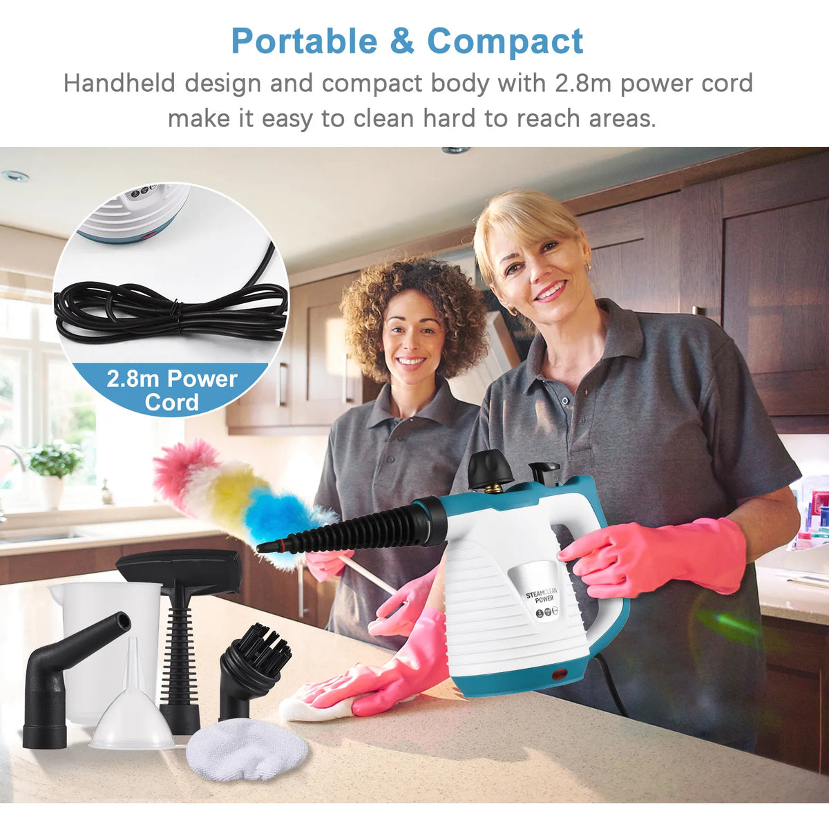 Handheld Steam Cleaner, Multifunctional Kitchen Range Hood, Stain Removal and Cleaning Machine, Bathroom Cleaner