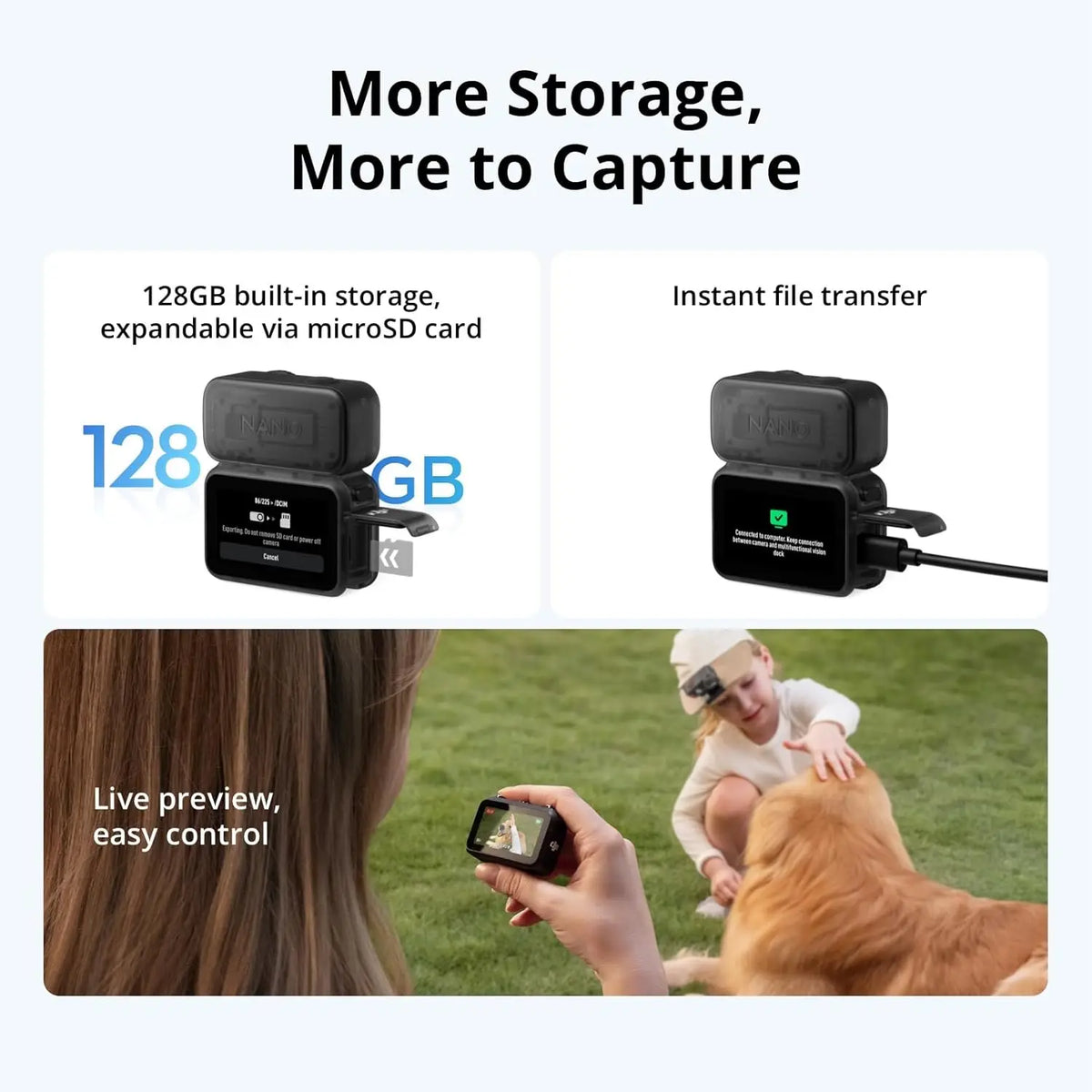 DJI Osmo Nano Action Camera Standard Combo 64GB/128GB, Refurbished, Fully Tested,Used･Like New