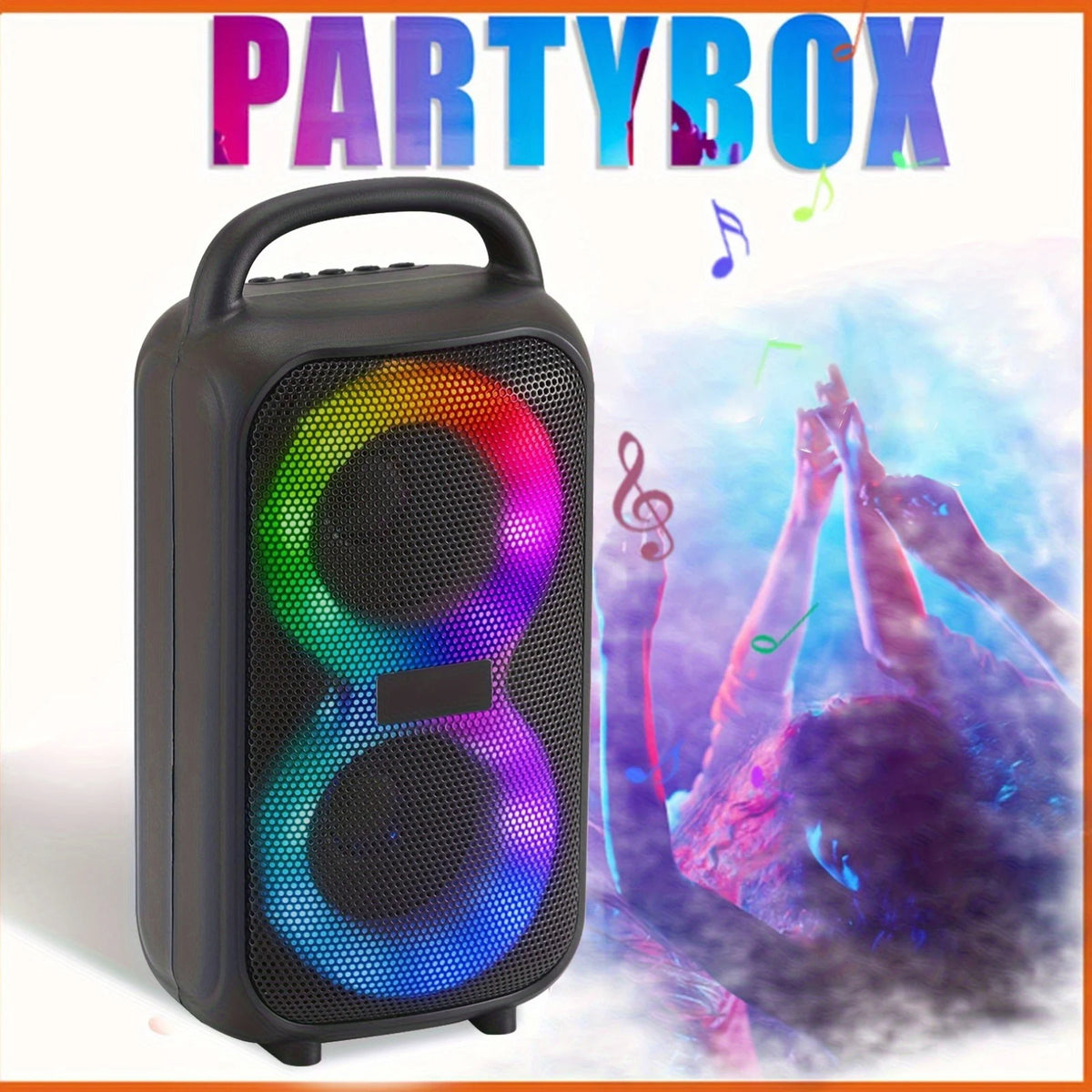 Professional Large Bluetooth Speaker with Microphone, Portable Design, Featuring JBL Subwoofer Party Box, LED Lights, Compatible with BT/USB/TF/AUX/FM/TWS/MIC/EQ Functions, Professional Karaoke. Ideal Gift for Birthdays, Chri