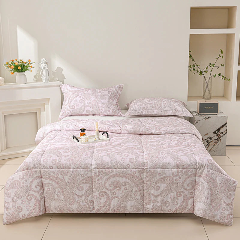 Soft Cloud-feeling Summer Duvet Thin Skin-friendly Breathable Comforter Cool Refreshing Blanket Lightweight Single Double Quilt