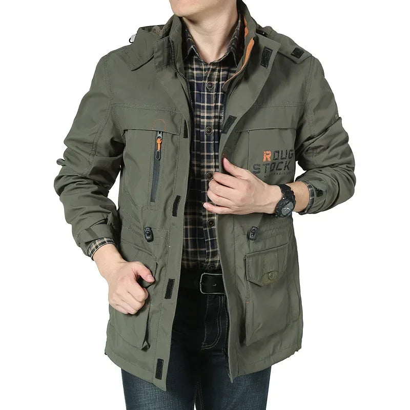 Autumn Male Outdoor Casual Charge Clothes Middle-aged Jacket Large Size Waterproof Breathable Men's Jacket Motorcycle Jackets