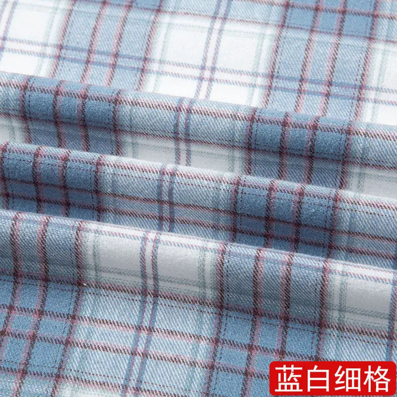 Brushed Plaid Cotton Fabric Soft To The Touch Sold By The Yard Ideal For Clothing Doll Dresses And DIY Sewing Projects.