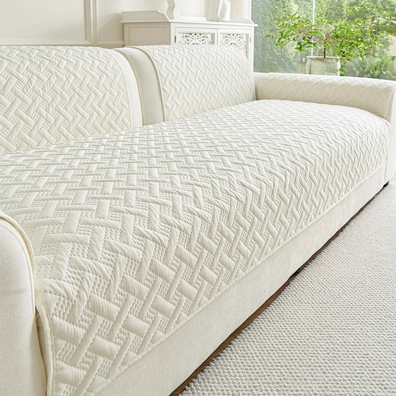 2026 New1pc Quilted Brushed Fabric Waterproof and Urine Resistant Classic Style Quilted Sofa Slipcovers Christmas Sofa Mat 쇼파커버