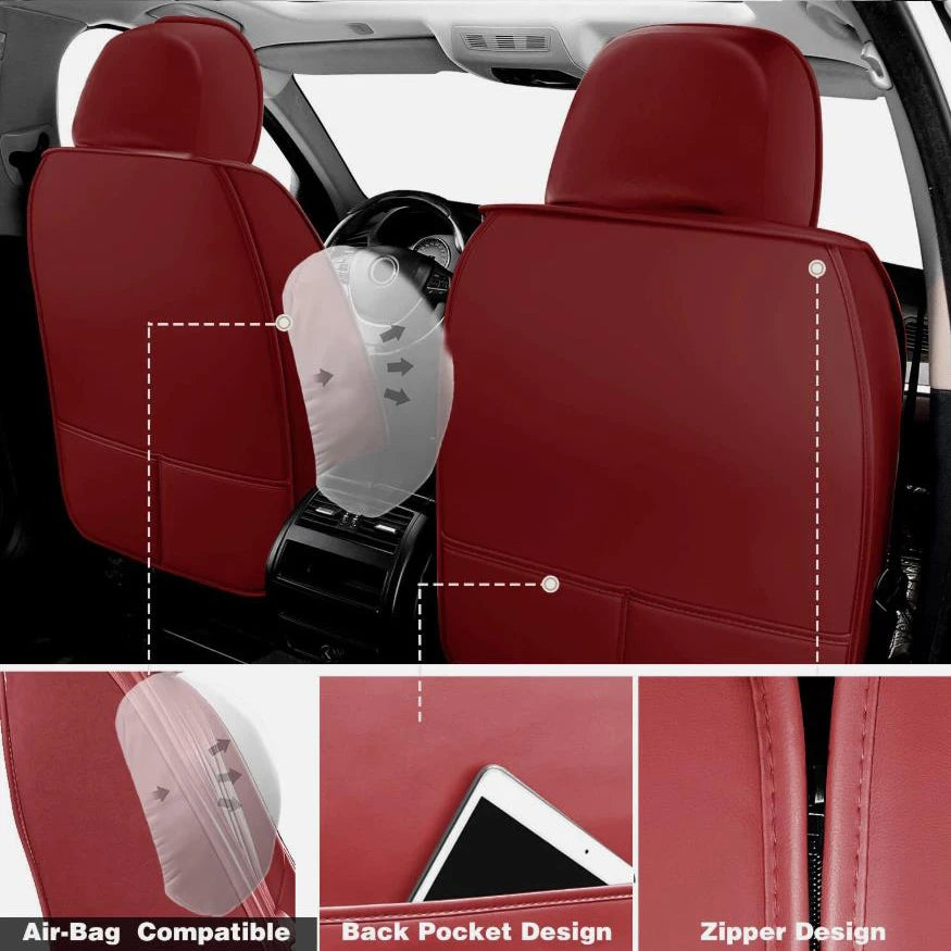 For Honda Car Seat Covers Luxury Leather Front Rear Protectors Cushion 5 Seats Full Surround Protection Seat Covers