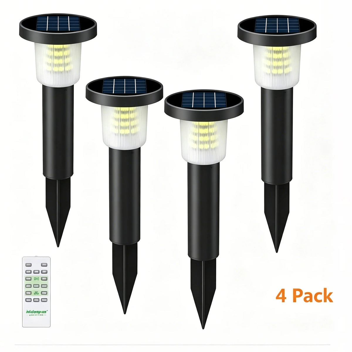 Intelamp 3800mAh 2 Pack Outdoor Solar Pathway Lights Lawn Lights Auto On/Off Landscape Lights For Yard Garden Driveway Walkway
