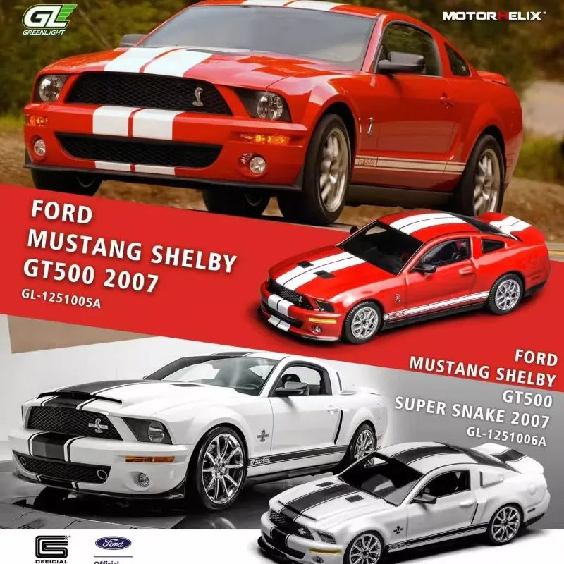 MH & GL 1:64 Shelby GT500  Alloy Die Casting Car Model Collection Model Boy Gift Christmas Gift Gifts for Men