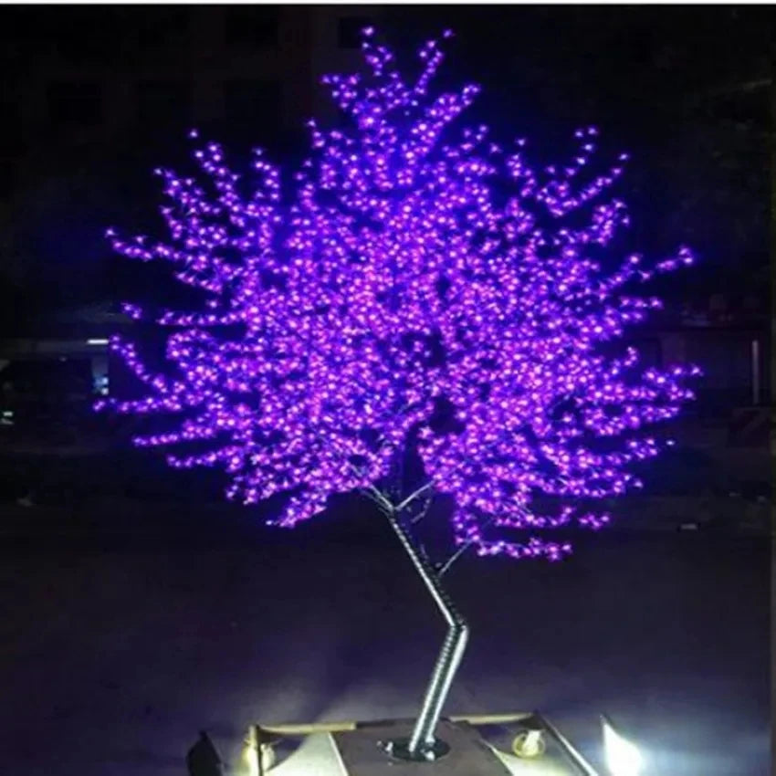 Waterproof Artificial LED Cherry Tree Night Light 1.5M-3M New Year Christmas Wedding Garden Decoration Light