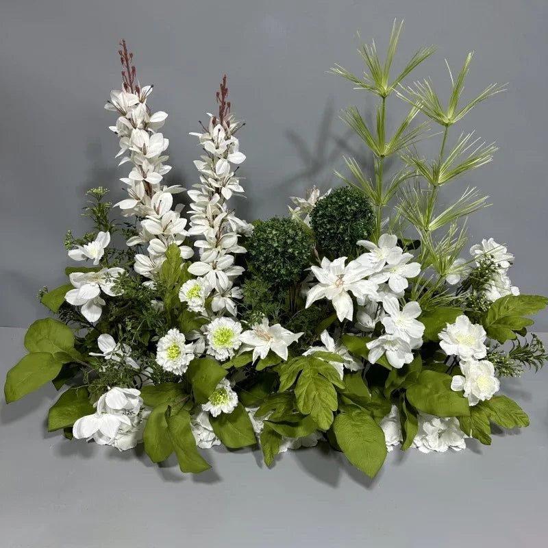 Simulation Wedding Silk Flower Earth Row Flower High Flower Stage Wedding Road Huide Event Party Layout Floor Flower Arrangement