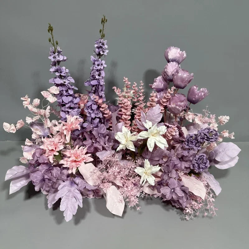 Simulation Wedding Silk Flower Earth Row Flower High Flower Stage Wedding Road Huide Event Party Layout Floor Flower Arrangement