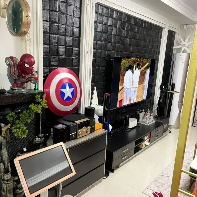 47.5cm Full Metal Captain Shield Cosplay Prop Adults And Kids Halloween/Carnival/Christmas Super Hero Home Decorat Birthday Gift