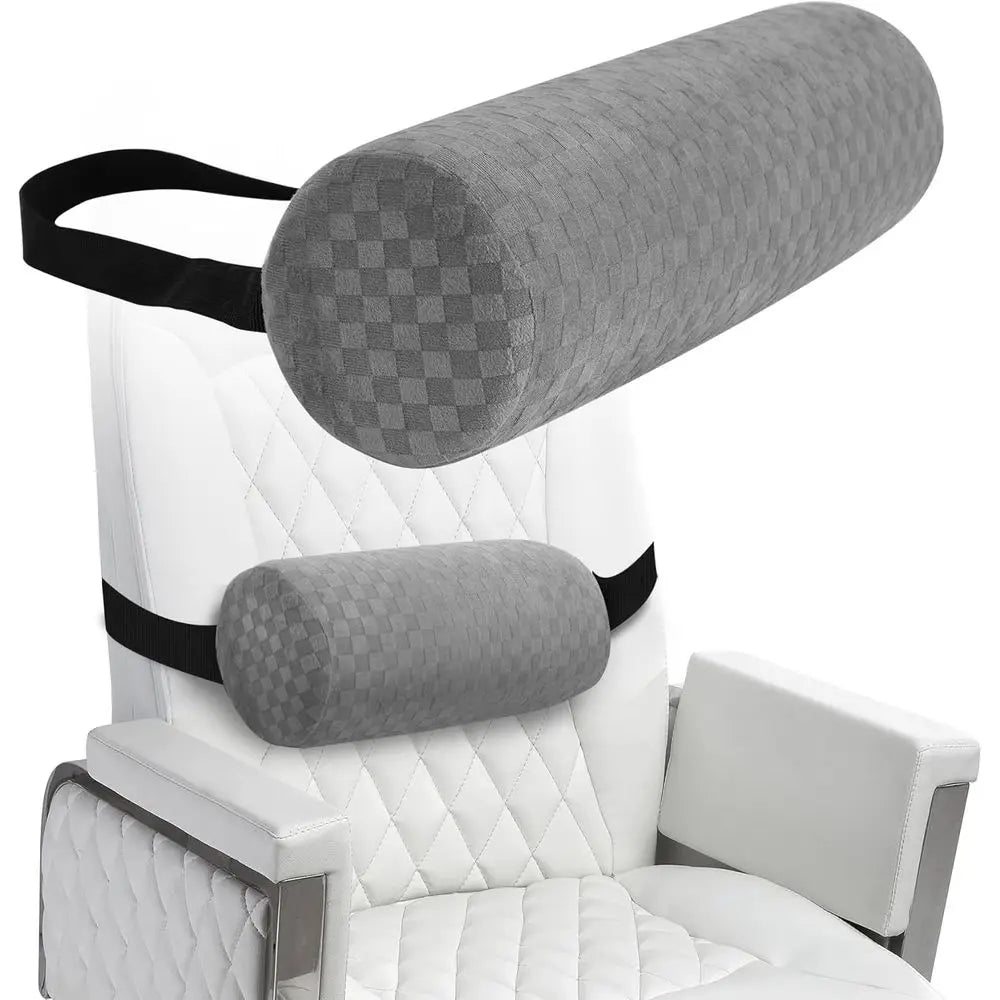 Enhanced Lumbar Roll Cushion with Removable Cover and Adjustable Strap for Office, Chair, Car Seat Support and Posture Improveme
