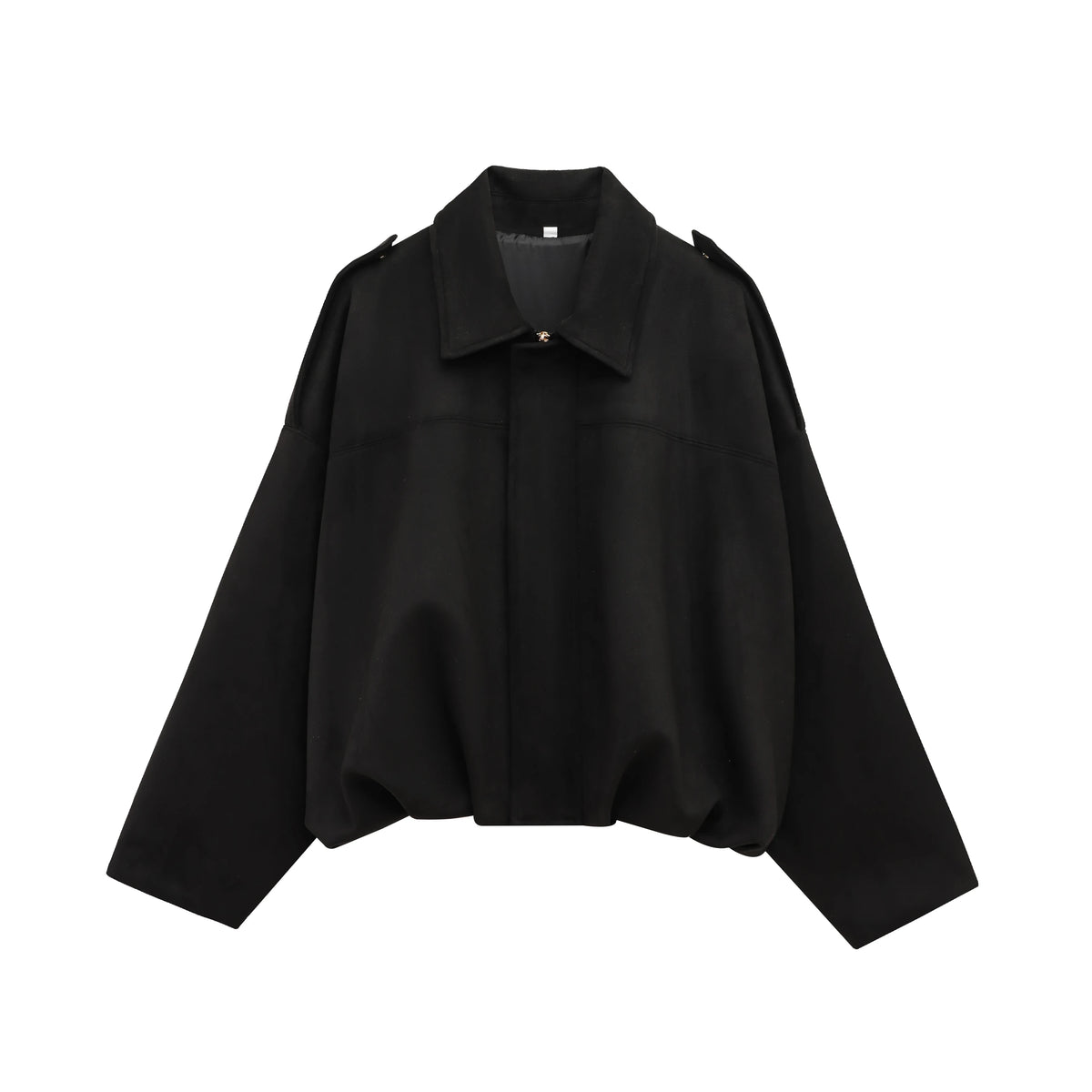 HH Women Elegant Party Jacket Loose Casual Office Coat Lapel Zipper Long Sleeve Vintage Autumn Vacation Winter Solid Outerwear