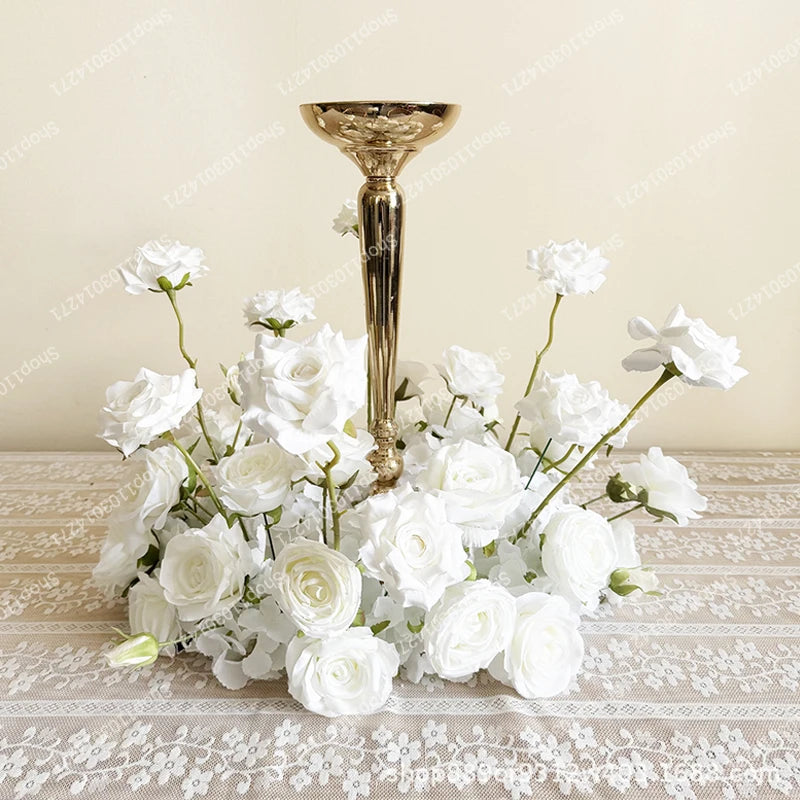 70/50/40/30/20cm New Wedding Table Centerpiece Flower Wreath, Candlestick Decor, Rose, Green Leaf, Floral Arrangement, Christmas