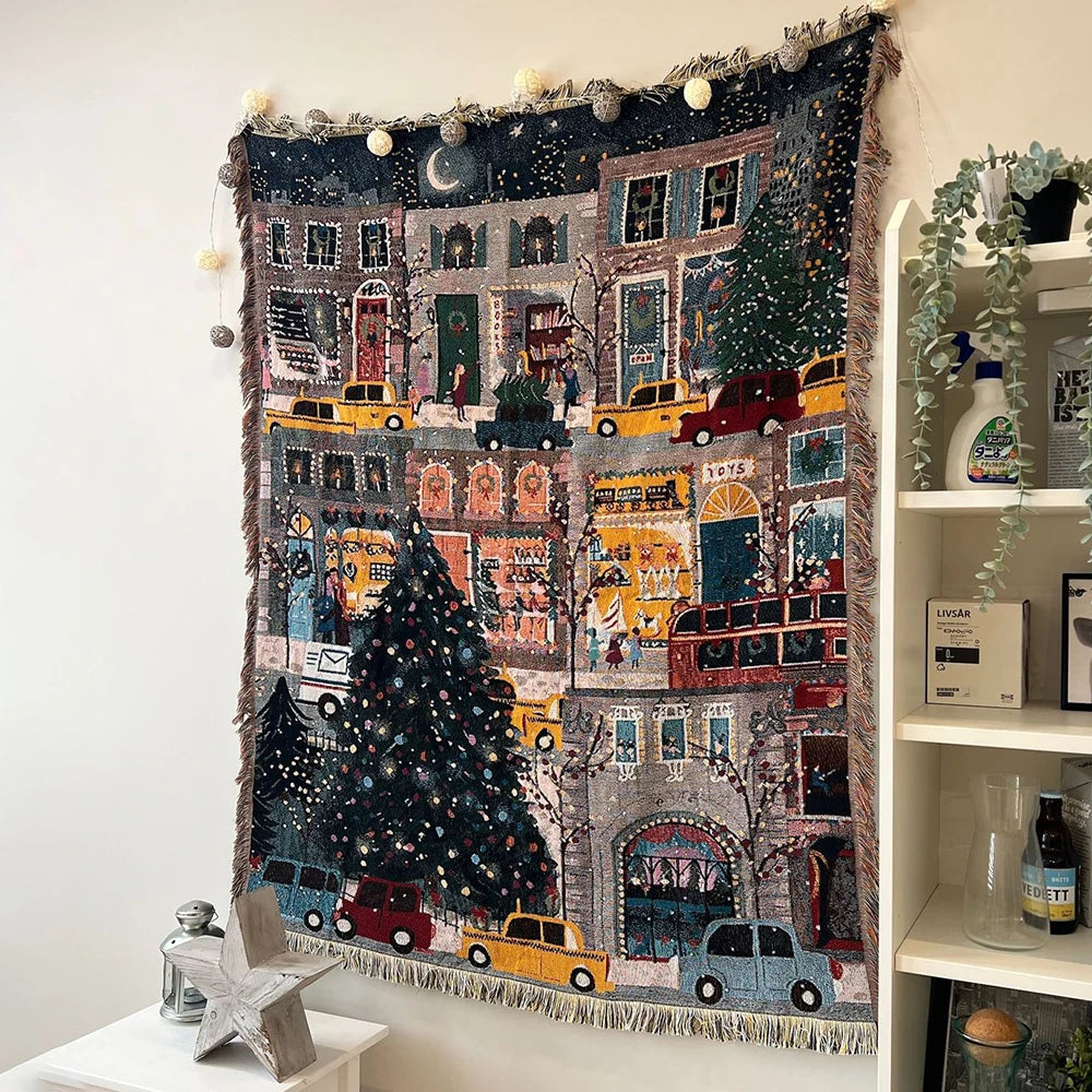 2026 New Years Gifts Blanket Nutcracker Christmas Tree Star Throw Blanket Soft Blanket Bed Blanket Quilt Xmas Decor for Home