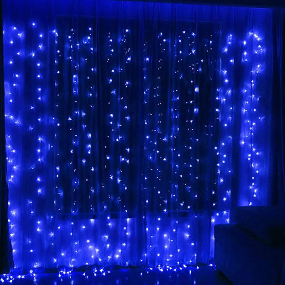Curtain Light Festoon LED Icicle String Light Connectable New Year Eve Ornaments Garland 3x1/3x2/3x3/6x3m Christmas Decorations