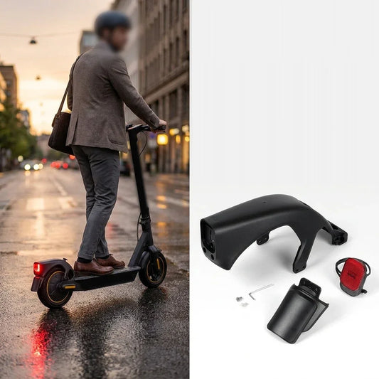 Rear Mudguard For Ninebot For Segway Max G3 Electric Scooter Mudguard Wheel Cover Assembly With Taillight Splash-Guard Accessory