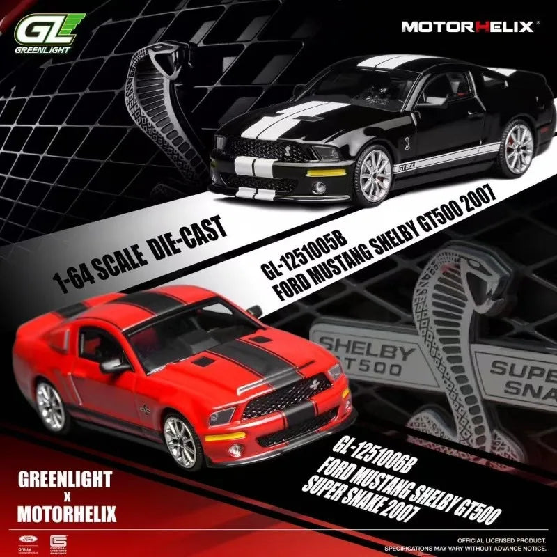 MH & GL 1:64 Shelby GT500  Alloy Die Casting Car Model Collection Model Boy Gift Christmas Gift Gifts for Men