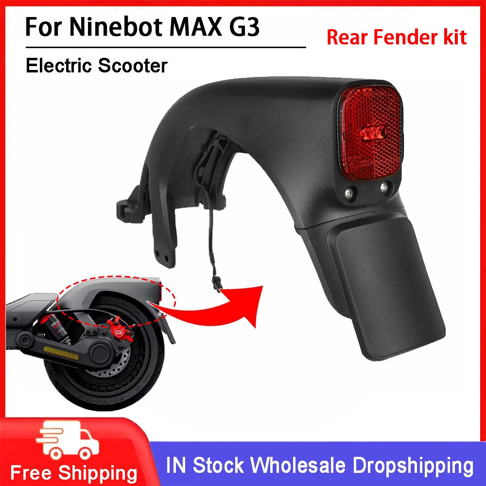 Electric Scooter Original Rear Fender Tail Light Kit for Segway Ninebot MAX G3 Rear Wheel Support Plastic Cover Accessories