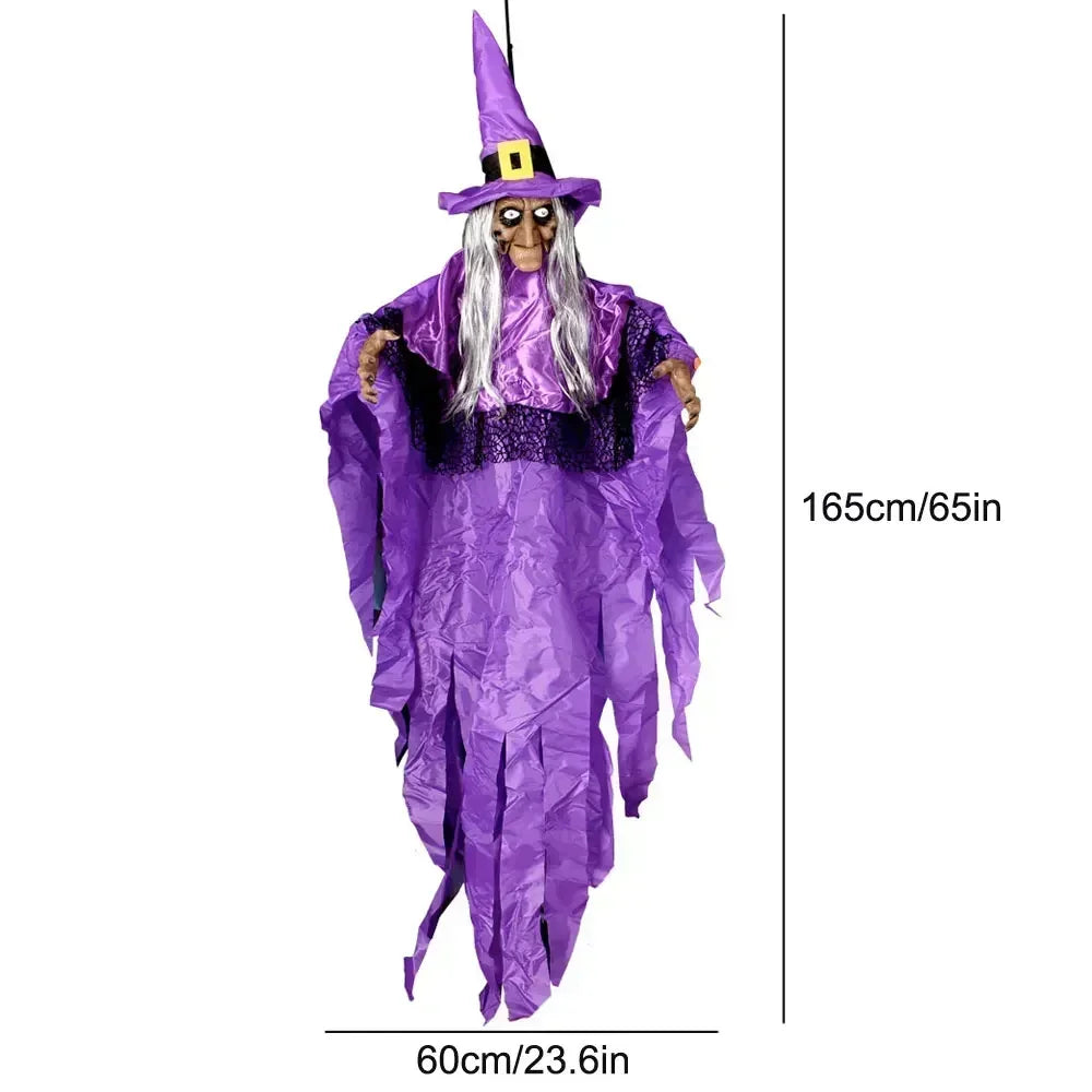 1PC Halloween Hanging Pumpkin Head Decoration with Scary Sounds - Fabric,  for Hanging Decor, Celebrates Halloween, Christmas