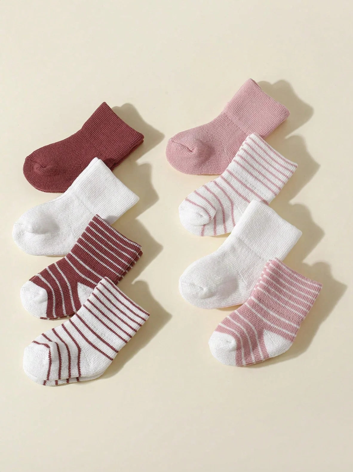 4 Pairs Baby Socks 0-12 Months, Non-Slip Infant Soft Socks for Boys and Girls, Newborn Baby Cute Ankle Socks Spring and Autumn