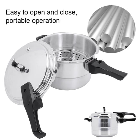 Aluminum Pressure Cooker with Steaming Plate Aluminum Alloy Pressure Cooker Small Pressure Cooker for Gas Stove Induction Cooker