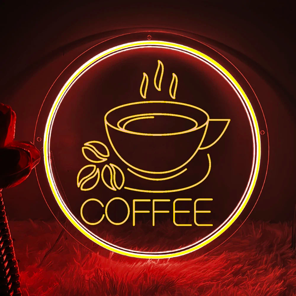 Custom Coffee Neon Sign Shop Home Woman Girls Room Decor Wall Decoration 3D Carving Sign Led Luminous Signs Christmas Gift