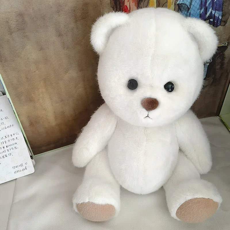 2025 New Model Kawaii 30cm Lena Joint Bear Plush Doll Doll in Teddy Bear One-piece Suit Girl Birthday Gift Christmas Gift