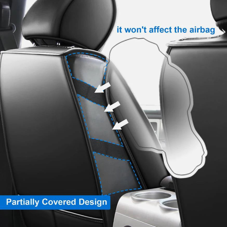 Full Set Car Seat Covers For Ford F150 2009~2014 Front & Rear Seat Covers PU Leather Cushion Set Four Season Universal Car SUV