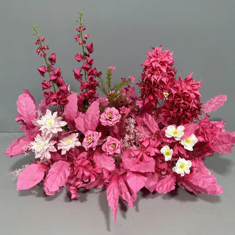 Simulation Wedding Silk Flower Earth Row Flower High Flower Stage Wedding Road Huide Event Party Layout Floor Flower Arrangement