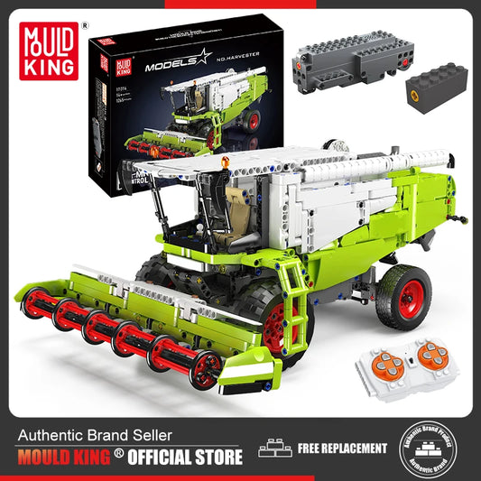 Mould King 17014 Technical Car Building Block The Remote Control Harvester Model Assembly Truck Bricks Toys Kids Christmas Gift