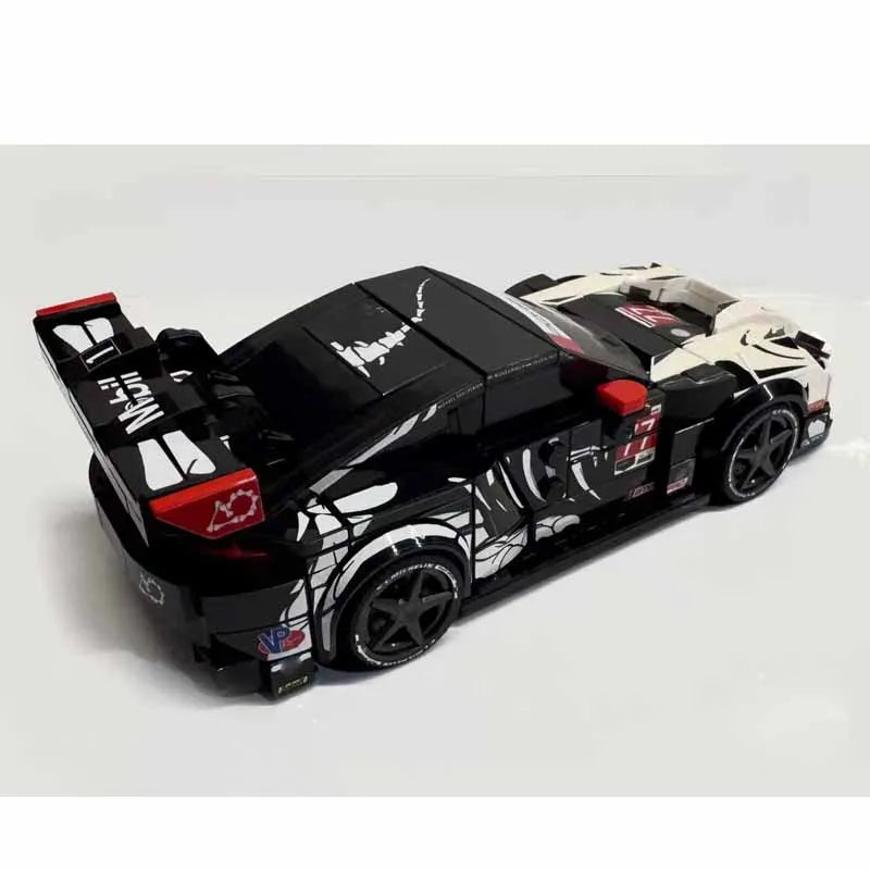 New City-themed Sports Racing Car Building Block Model with Stickers MOC Creative Boys Children's Birthday Christmas Toy Gift