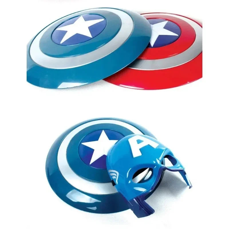32cm Cosplay America Captain Luminous Light Sound Shield+Mask Costume Fancy Dress Party Anime Stage Show Props Christmas Gift