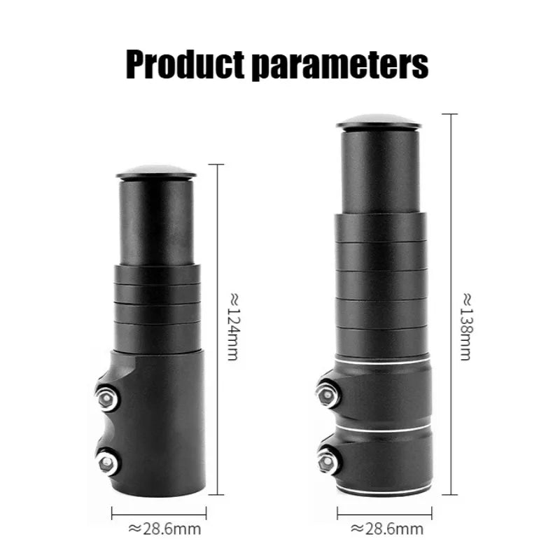 Bicycle Handlebar Extender Fork Stem Rise Up Extension Heads Up Black Bike Fork Extender MTB Mountain Bikes Cycling Part 12-13cm