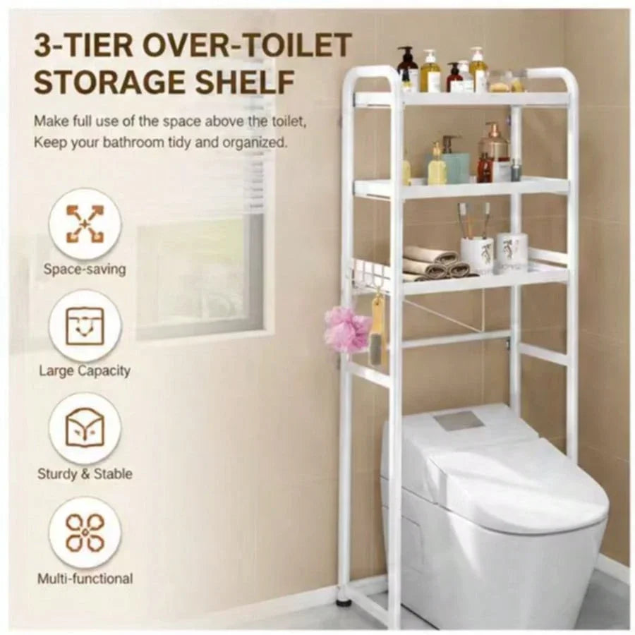 3-Tier Metal Over Toilet Shelving Rack