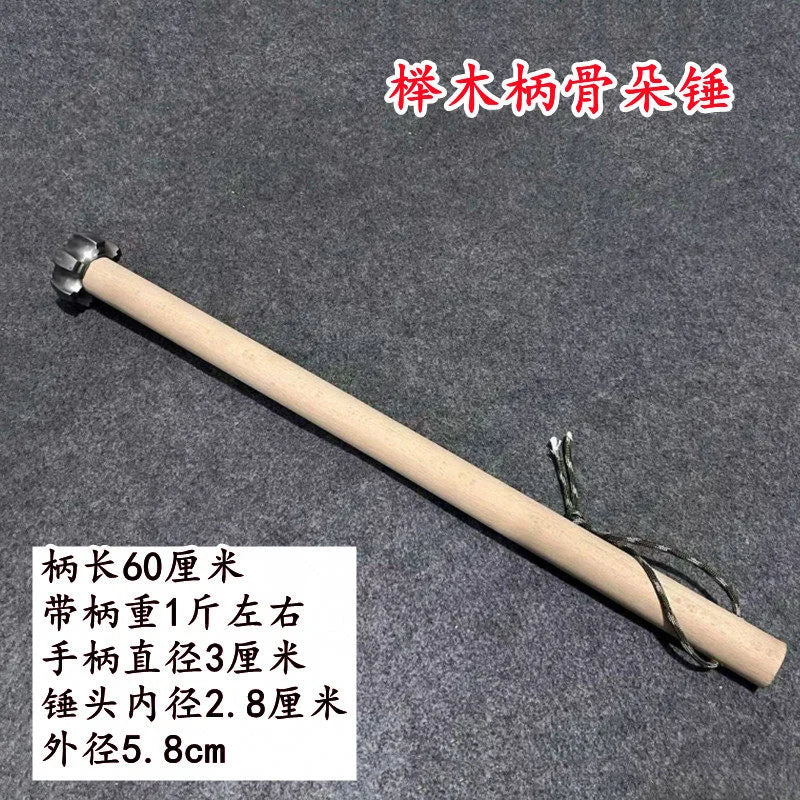 Vintage Hexagonal Bone Hammer for Fitness, Car Self-Defense, Window-Breaking Safety Hammer, Gourd Hammer, Cold Collection, Marti