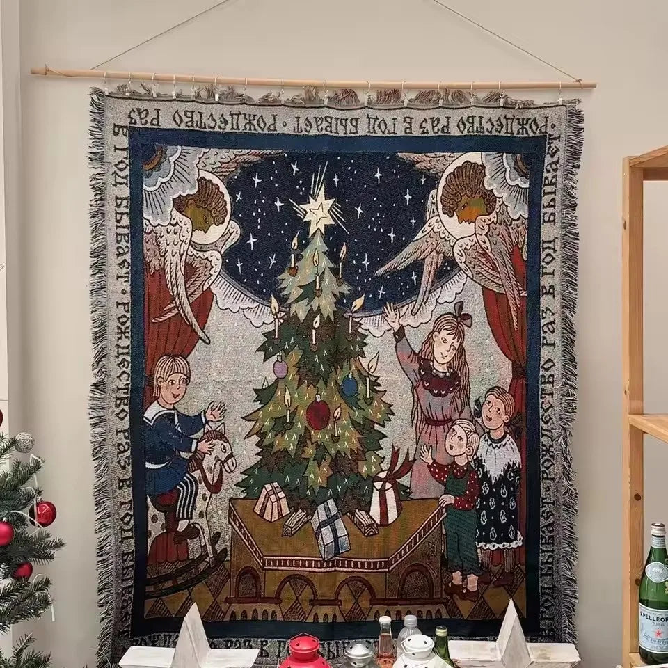 2026 New Years Gifts Blanket Nutcracker Christmas Tree Star Throw Blanket Soft Blanket Bed Blanket Quilt Xmas Decor for Home